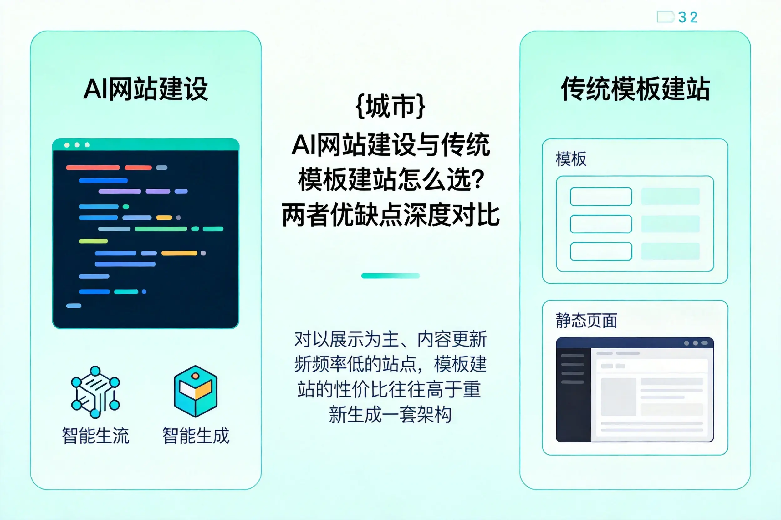 娄底AI网站建设与传统模板建站怎么选?两者优缺点深度对比