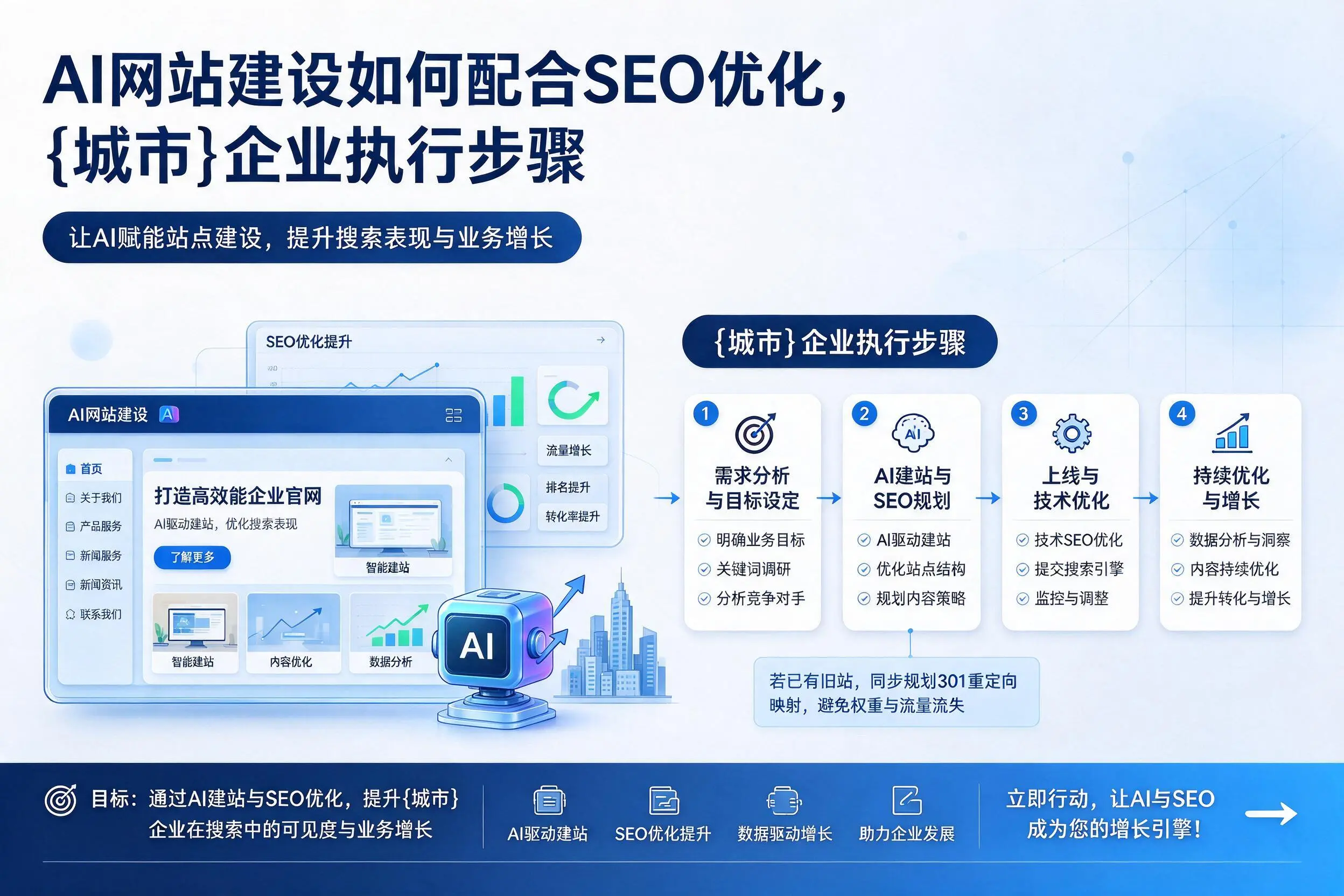 AI网站建设如何配合SEO优化，娄底企业执行步骤