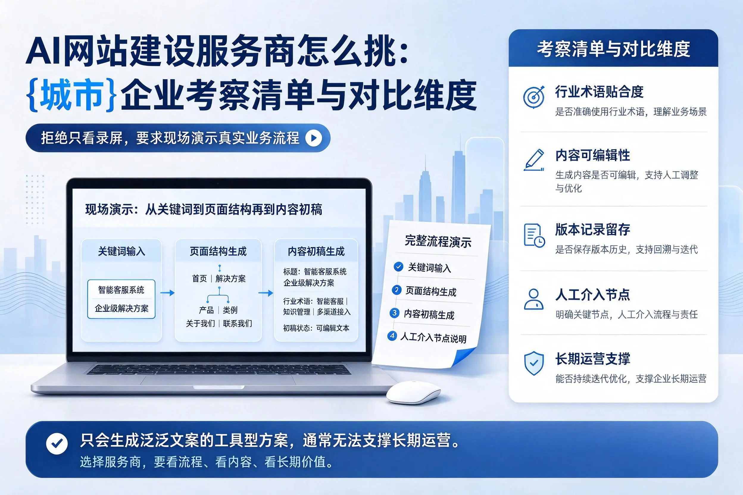 AI网站建设服务商怎么挑：娄底企业考察清单与对比维度