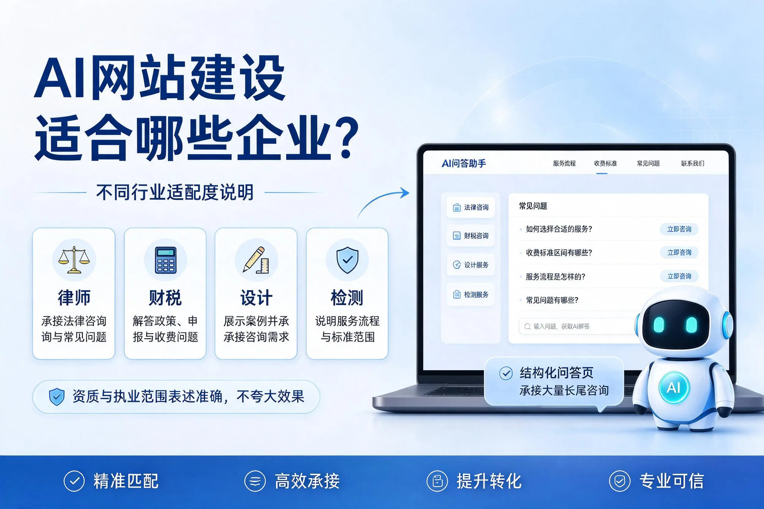 AI网站建设适合哪些企业？娄底不同行业适配度说明